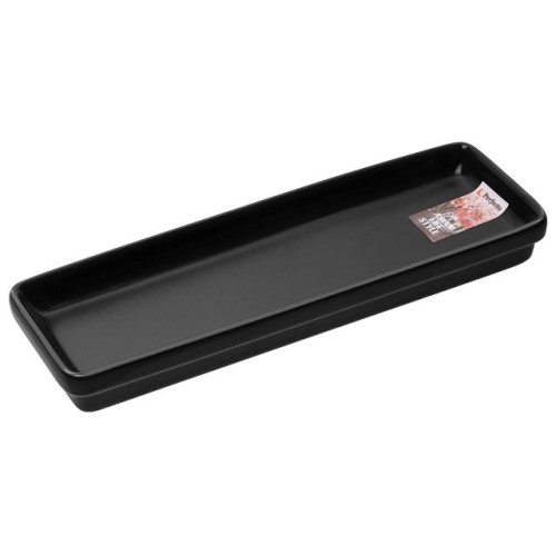 Блюдо керамическое, 24.5х7.5х3 см, серия ASIAN, черное, PERFECTO LINEA
