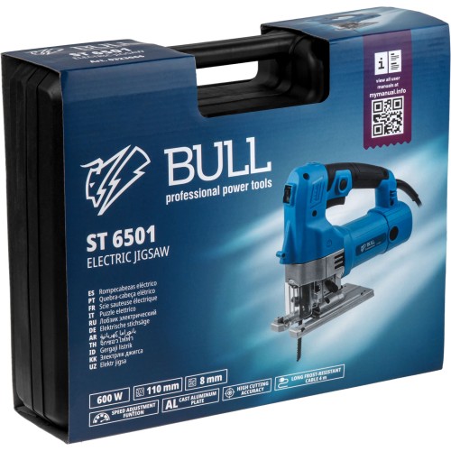 Лобзик электрический BULL ST 6501 600 Вт, 500-3000 ход/мин, до 110 мм