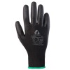 Перчатки нейлон, полиуретановое неполн. покрытие, р.M, черные, Jeta Safety