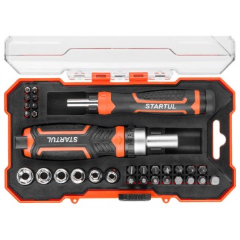 Отвертка реверс. с набором головок и бит 31пр. STARTUL PROFI (ST3095-31)