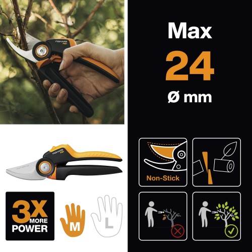 Секатор плоскостной FISKARS Xseries PowerGear M P921