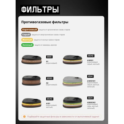 Полумаска 6500 с фильтрами P3R 2шт. Jeta Safety (комплект сварщика)