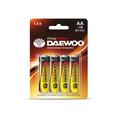 Батарейка AA LR6 1,5V Alkaline 2021 BL-4шт DAEWOO ENERGY
