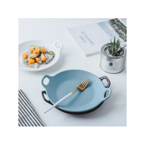 Тарелка-блюдо керамическая, 24х20.3х4.5 см, серия ASIAN, черная, PERFECTO LINEA