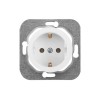 Розетка 1-ая (скрытая, с/з) белая, Прованс, Bylectrica