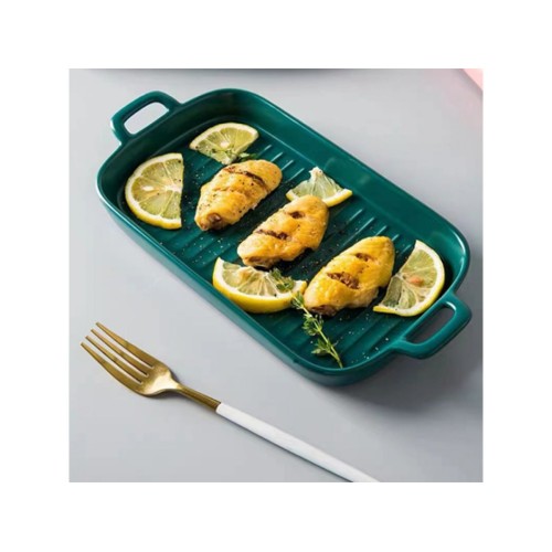 Блюдо керамическое, 29х15х2.5 см, серия ASIAN, зеленое, PERFECTO LINEA