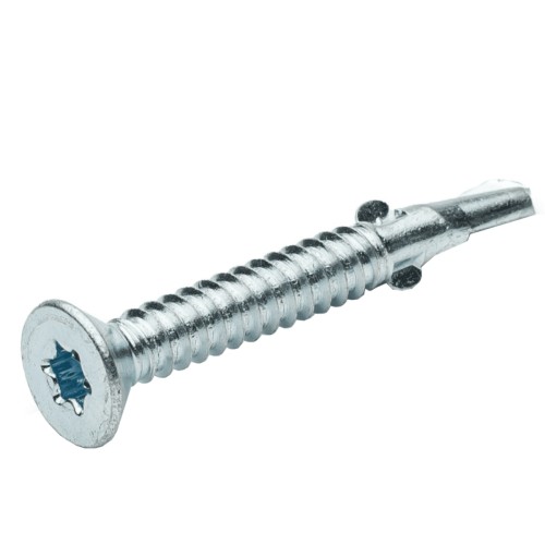 Саморез с крыльчаткой (флюгель) 4.8х32 мм, цинк, сверло, T25 (20 шт в зип-локе) STARFIX