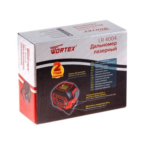 Дальномер лазерный WORTEX LR 4004 в кор., 0.05 - 40 м, +/- 2 мм/м