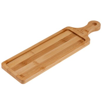 Поднос бамбуковый с ручкой, прямоугольный, 39.5х11 см, BAMBOO, PERFECTO LINEA