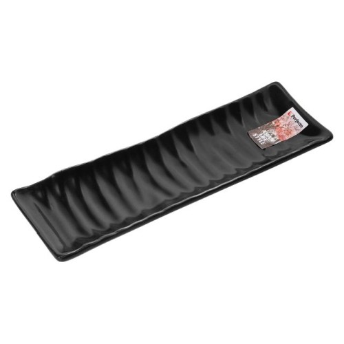 Блюдо керамическое, 23.5х7.5х2.5 см, серия ASIAN, черное, PERFECTO LINEA