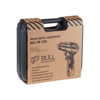 Аккум. дрель-шуруповерт BULL SR 1203 БЕСЩЕТ., 12 В, 40 Н*м, 2*2 А*ч акб, БЗП 10 мм