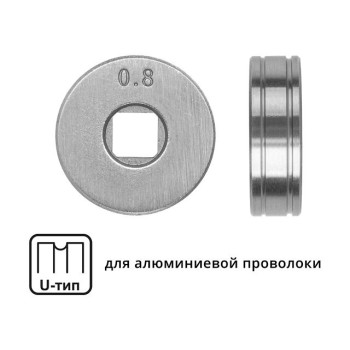 Ролик подающий ф 25/7 мм, шир. 7,5 мм, проволока ф 0,8-1,0 мм (U-тип)