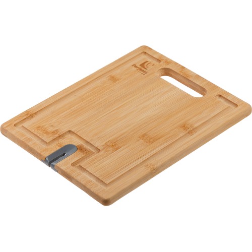 Доска разделочная из бамбука с точилкой для ножей, 28х22х1.5 см, BAMBOO, PERFECTO LINEA
