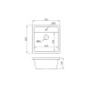 Мойка кухонная из искусственного камня STAR гранит 510х505 мм, AV Engineering