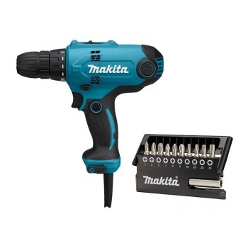 Дрель-шуруповерт MAKITA DF 0300 + набор бит (11 шт.)