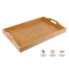 Поднос бамбуковый с ручками, прямоугольный, 46х31 см, BAMBOO, PERFECTO LINEA