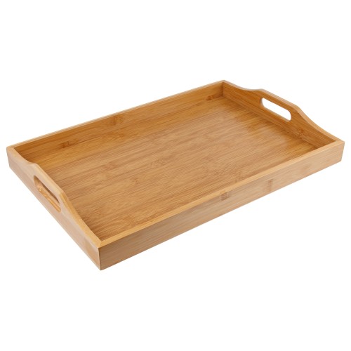 Поднос бамбуковый с ручками, прямоугольный, 46х31 см, BAMBOO, PERFECTO LINEA