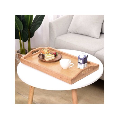 Поднос бамбуковый с ручками, прямоугольный, 46х31 см, BAMBOO, PERFECTO LINEA