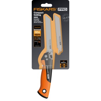 Пила универсальная складная PowerTooth 150мм 2 лезвия FISKARS