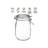 Банка для сыпучих продуктов стеклянная WECKER (Веккер) 1000 мл, PERFECTO LINEA