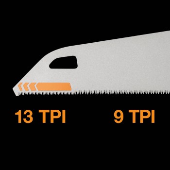 Ножовка по дереву PowerTooth 550мм 9 зубьев на дюйм FISKARS