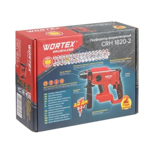 Аккум. перфоратор WORTEX CRH 1820-2, 20 мм