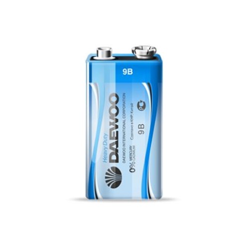 Батарейка 6F22 9V солевая крона DAEWOO Heavy Duty