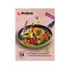 Сковорода ф 24х4.3 см, штамп., алюм., антиприг. покр., серия STARCOOK, зеленая, PERFECTO LINEA