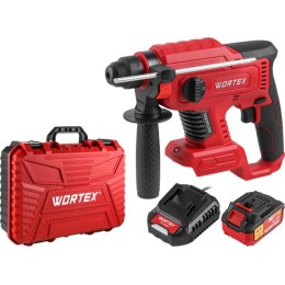 Аккум. перфоратор WORTEX CRH 1820-2 ALL1 XLT SET БЕСЩЕТ., 18 В, 2.2 Дж, 20 мм, 1х4 А*ч