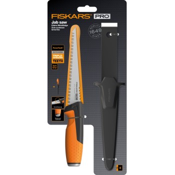 Пила зубчатая с ножнами PowerTooth 8 зубьев на дюйм FISKARS