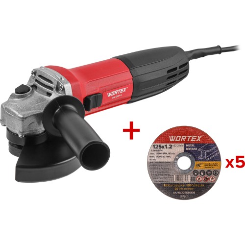 Одноручная углошлифмашина WORTEX AG 1207-5 720 Вт