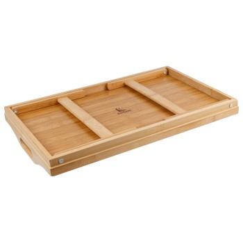 Поднос-столик бамбуковый с ручками, прямоугольный, 50,5х30 см, BAMBOO, PERFECTO LINEA