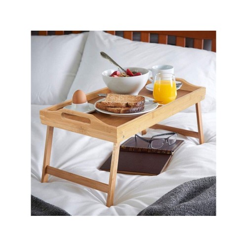 Поднос-столик бамбуковый с ручками, прямоугольный, 50,5х30 см, BAMBOO, PERFECTO LINEA