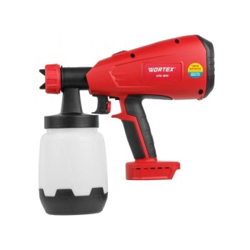 Аккум. краскораспылитель WORTEX CPS 1810 ALL1 XLT SOLO 18В, 700 мл/мин, 1 л бак
