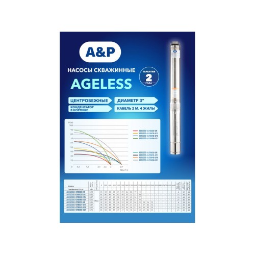 Насос скважинный центробежный AGELESS-3-2700/31-3/11 A&P