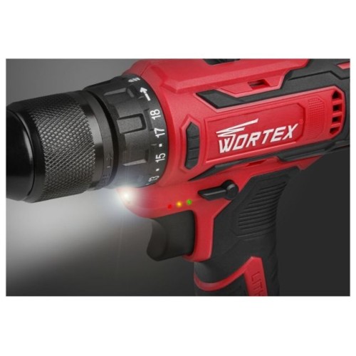 Аккум. дрель-шуруповерт WORTEX BD 1820-1 Li в чем. ALL1 XLT 18 В, 30 Н*м, 2х2 А*ч, БЗП(мет.) 13 мм