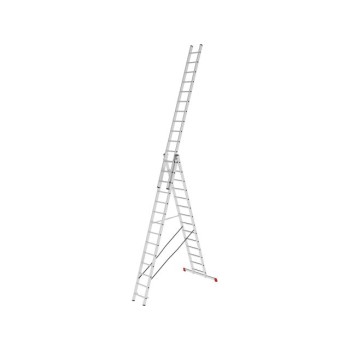 Лестница алюм. 3-х секц. 357/949/377см 3х14 ступ., 21,4кг PRO STARTUL (ST9942-14)