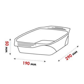 Форма из жаропрочного стекла, 2.0 л, прямоугольная, 290х190х50 мм, PERFECTO LINEA