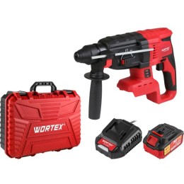 Аккум. перфоратор WORTEX CRH 1824-2 ALL1 XLT SET БЕСЩЕТ., 18 В, 2.6 Дж, 26 мм, 1х4 А*ч