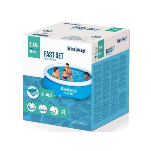 Надувной бассейн Fast Set, 244 х 61 см, BESTWAY