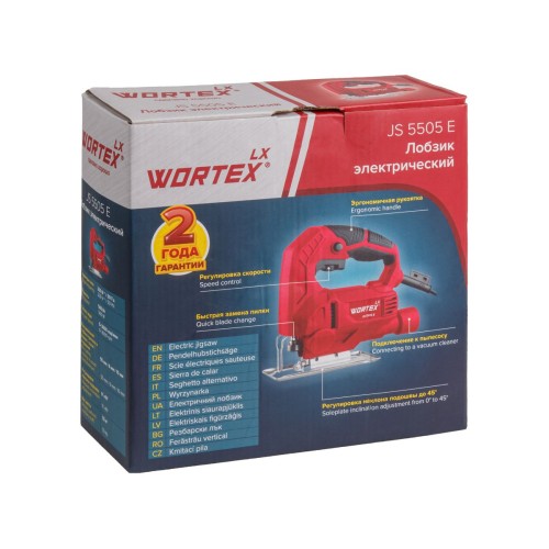 Лобзик электрический WORTEX LX JS 5505 E 500 Вт, 0-3000 ход/мин, пропил до 55 мм