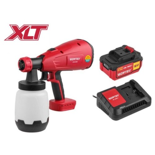 Аккум. краскораспылитель WORTEX CPS 1810 18В, 1 акк., 4 Ач, 700 мл/мин, 1 л б