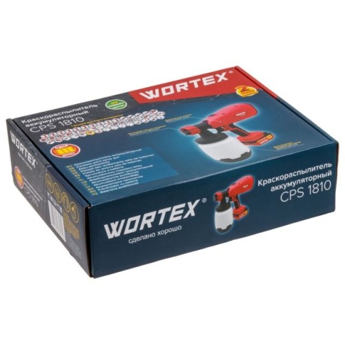 Аккум. краскораспылитель WORTEX CPS 1810 18В, 1 акк., 4 Ач, 700 мл/мин, 1 л б