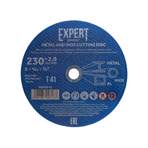 Круг отрезной 230х2.0x22.2 мм для металла и нерж. стали EXPERT STARTUL