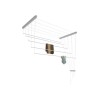 Сушилка для белья потолочная стальная 1,8 м, 5 стержней, белая, ЛИАНА