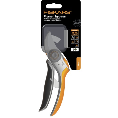 Секатор плоскостной металлический FISKARS Plus PowerLever P751