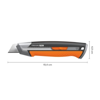 Нож с выдвижным, сменным лезвием 25мм CarbonMax FISKARS