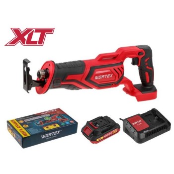 Аккум. сабельная пила WORTEX CSR 1118 E ALL1 XLT SET 18В, 1 акк., 2 Ач, дер. 115 мм