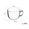 Кружка-бульонница стеклянная, 400 мл, Clear, PERFECTO LINEA