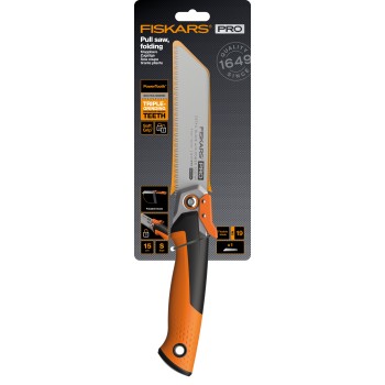 Пила складная PowerTooth 150мм 19 зубьев на дюйм FISKARS